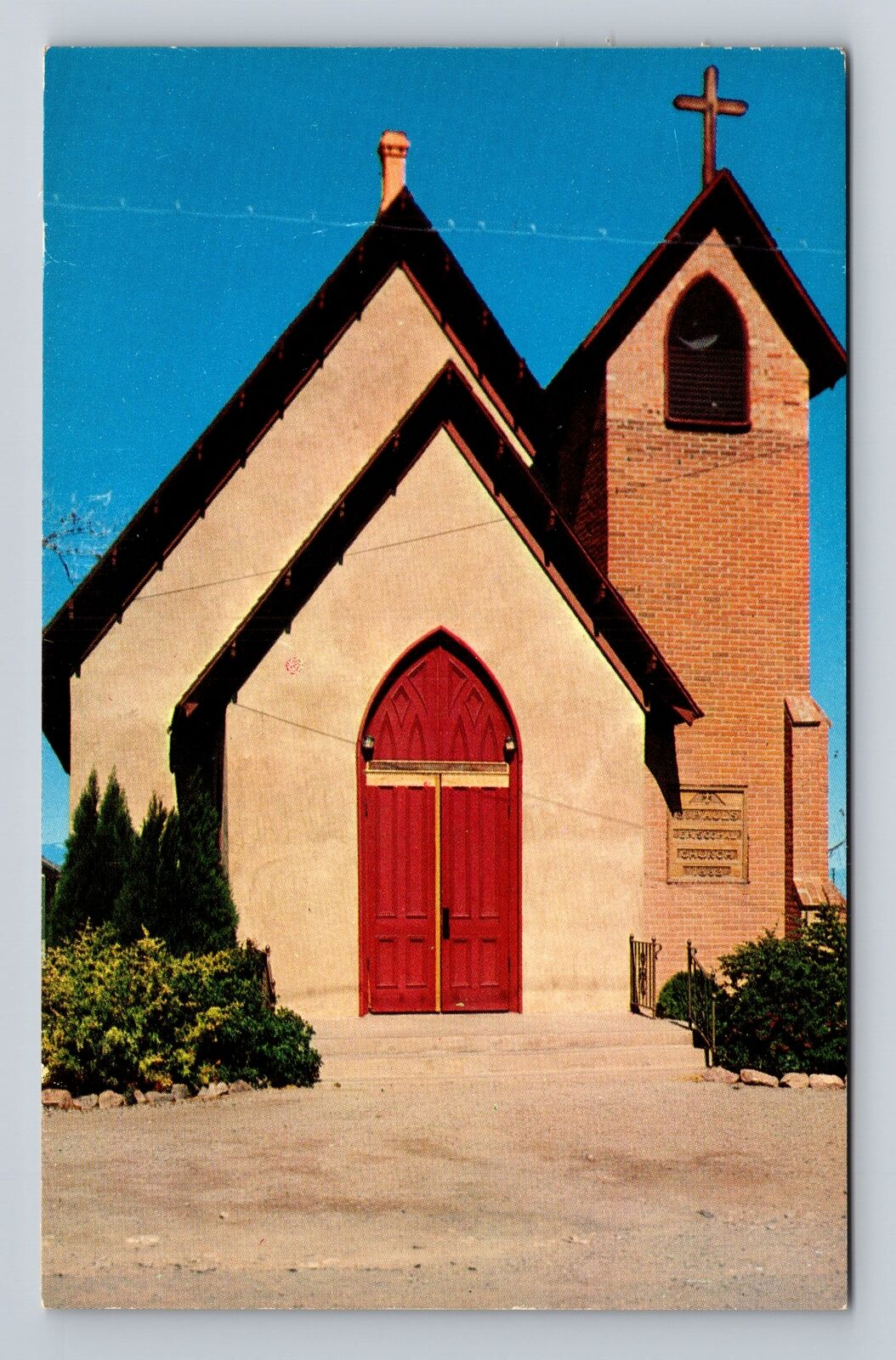 Tombstone AZ-Arizona, Episcopal Church, Religion, Antique, Vintage Postcard