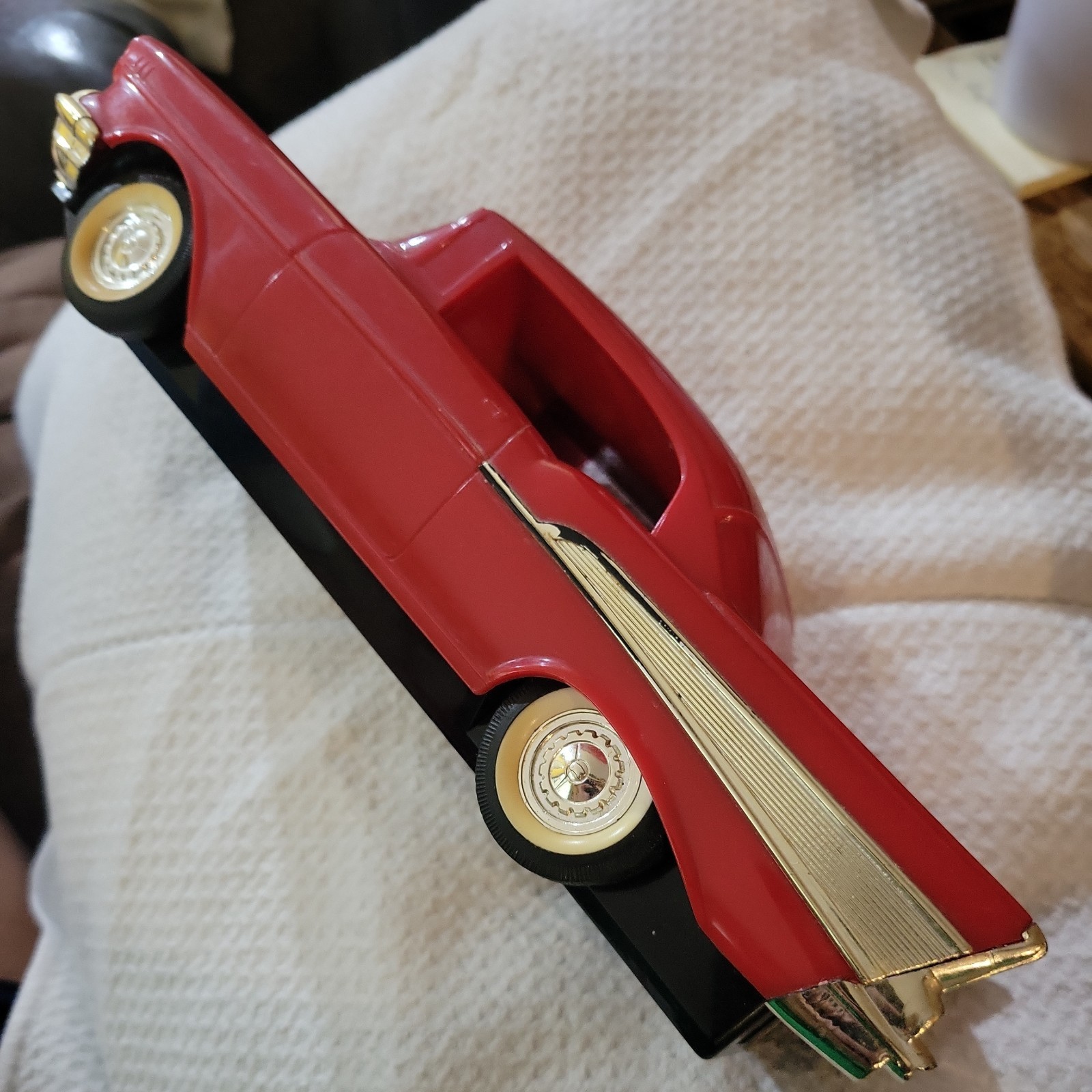 Vintage Telemania Red Telephone, 1957 Chevy Push Button Phone 