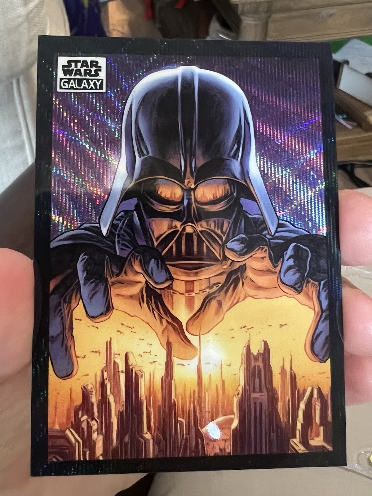 🔥#69/99 Darth Vader 2022 Topps Star Wars Chrome Galaxy A Galaxy Within Grasp 💪