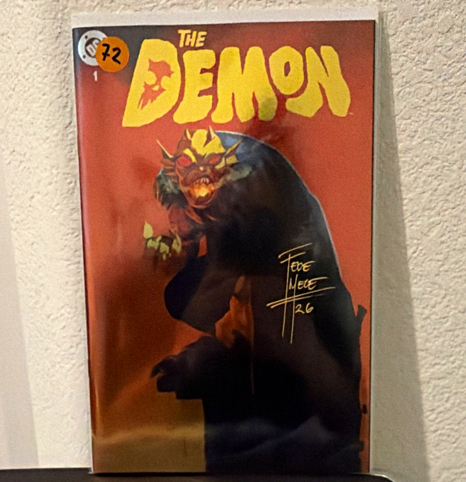 DC Comics The Demon #1 NYCC Exclusive Foil Smoking Remarque with Full Signature