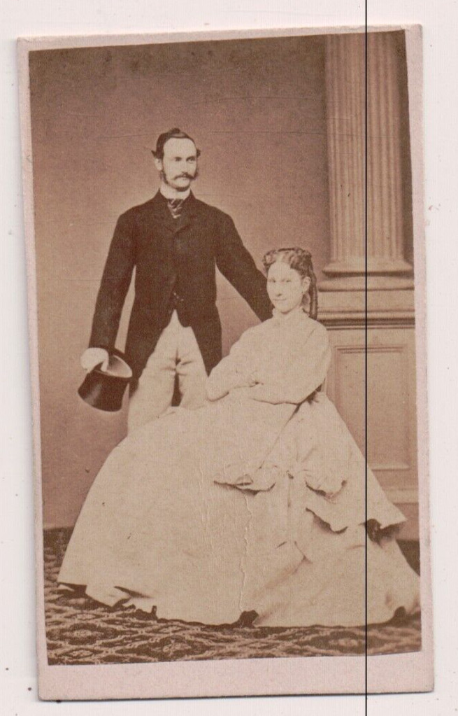 Vintage CDV King Frederick VIII of Denmark & Queen Louise