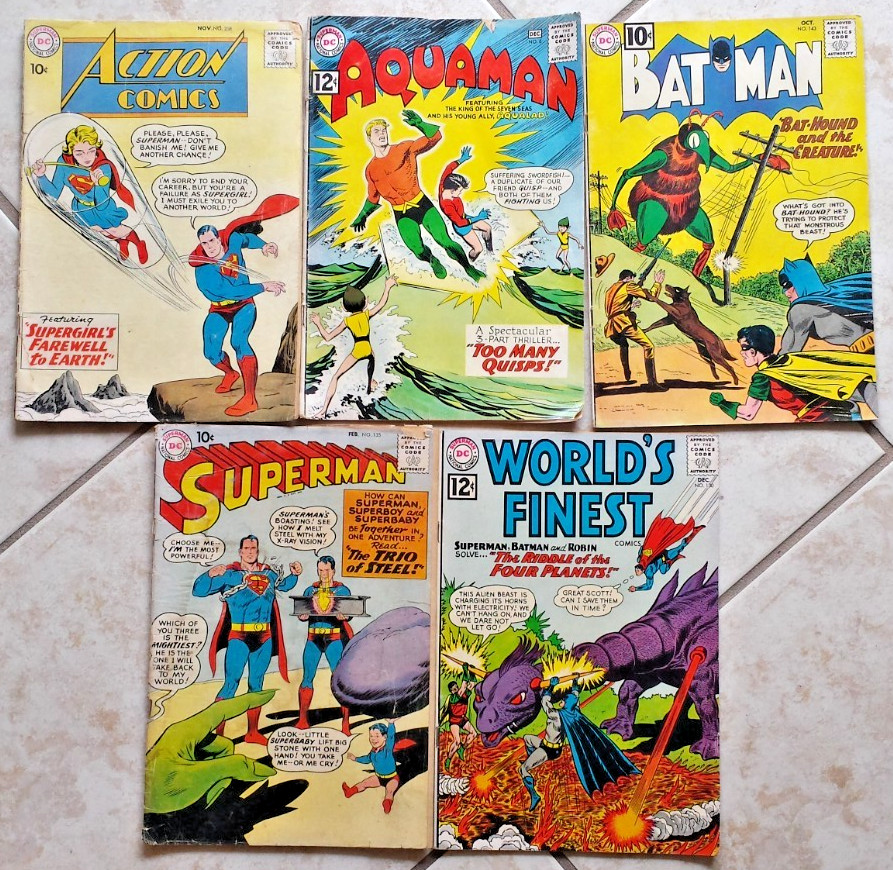 SILVER AGE DC COMIC BOOK LOT BATMAN - SUPERMAN