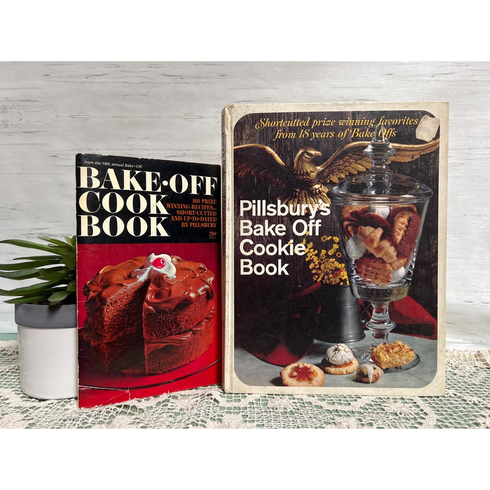 1967 Pillsbury Bake Off Cookie Cookbooks 18th Annual Bake Off Softcover 2 pcs