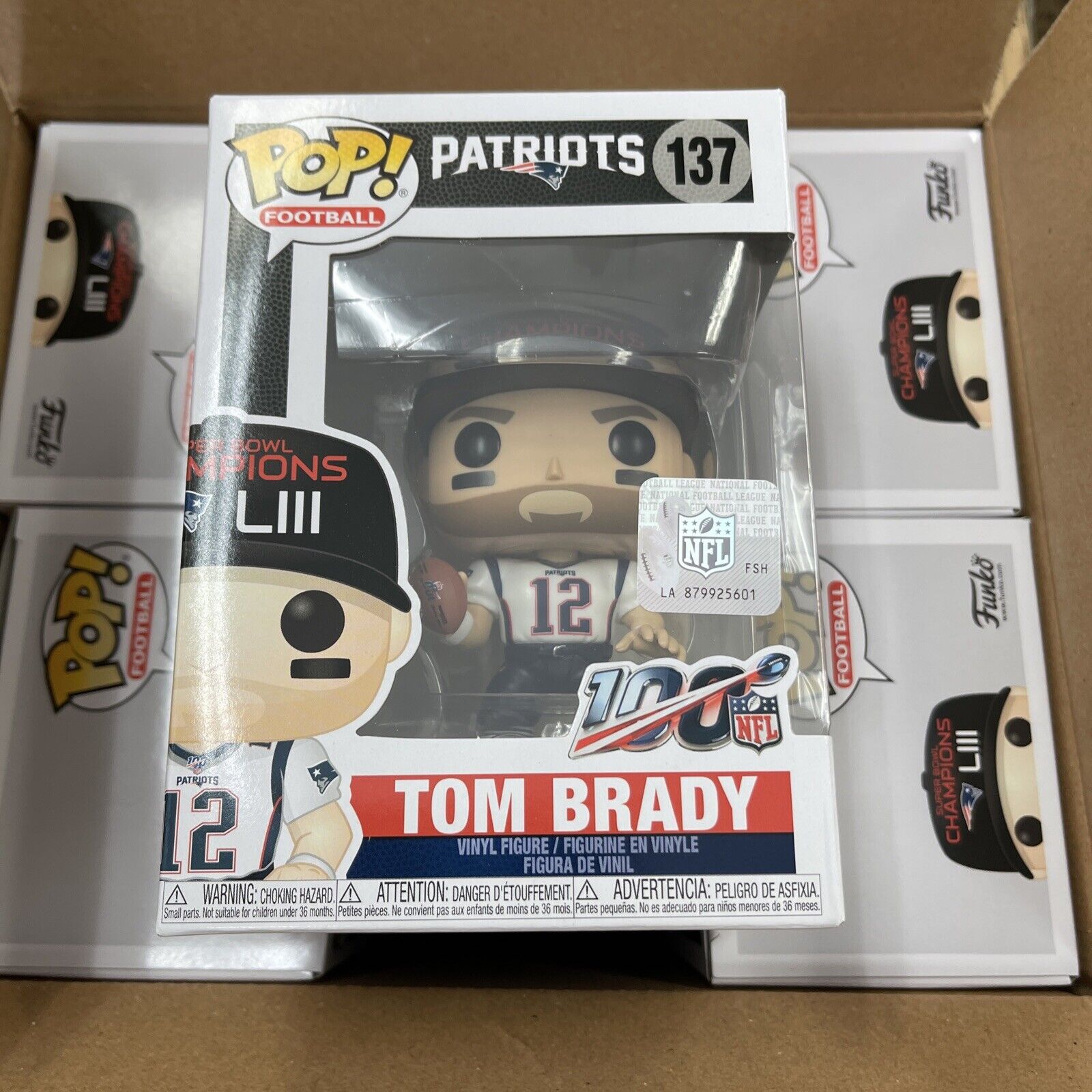 NFL Patriots Tom Brady (Super Bowl Champions LIII) Funko Pop Vinyl Figure
