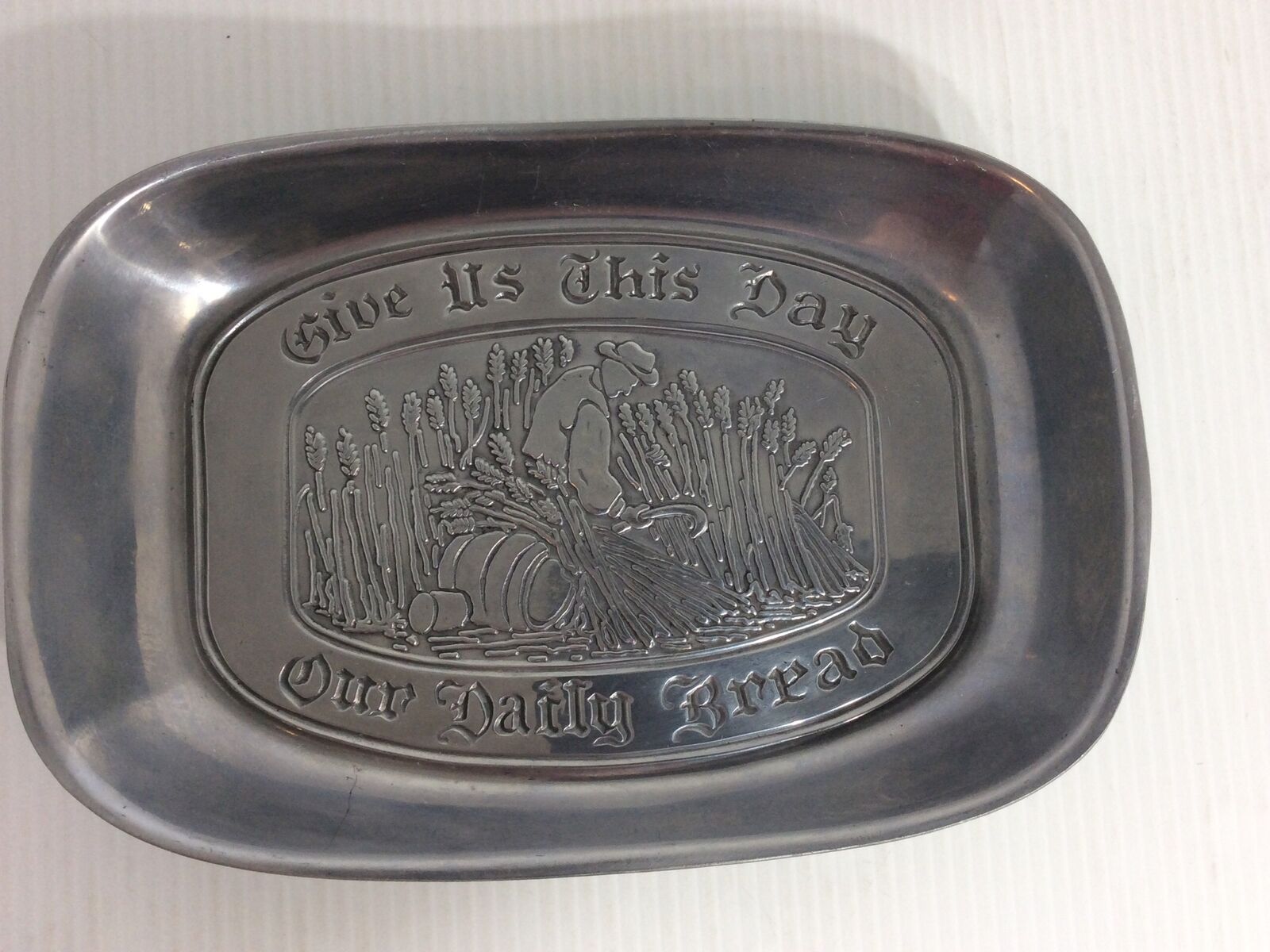 Duratale By Leonard Pewter Bread Tray Give Us This Day Our Daily Bread