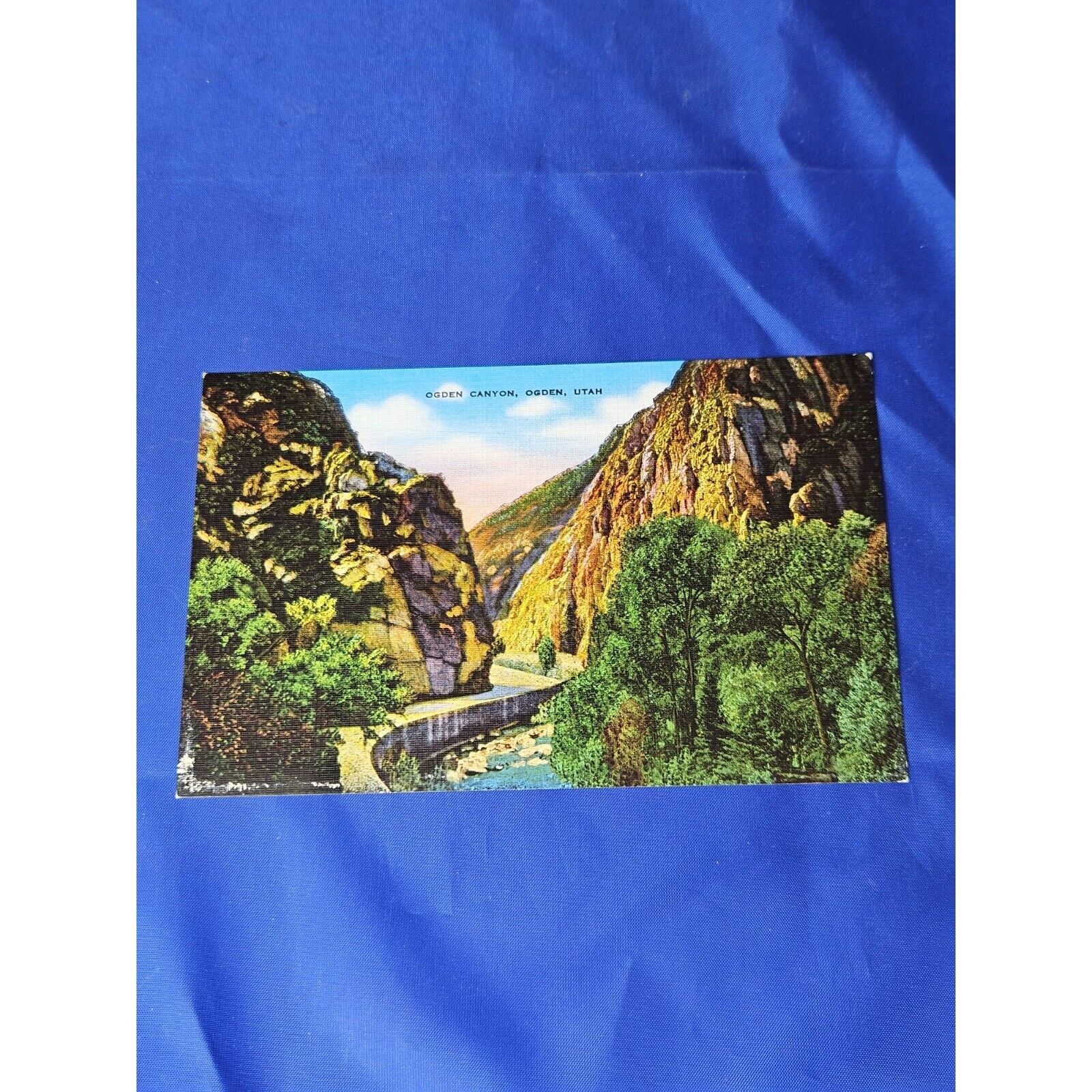Vintage Ogden Canyon Utah Postcard Scenic Landscape 29984 Linen Unused