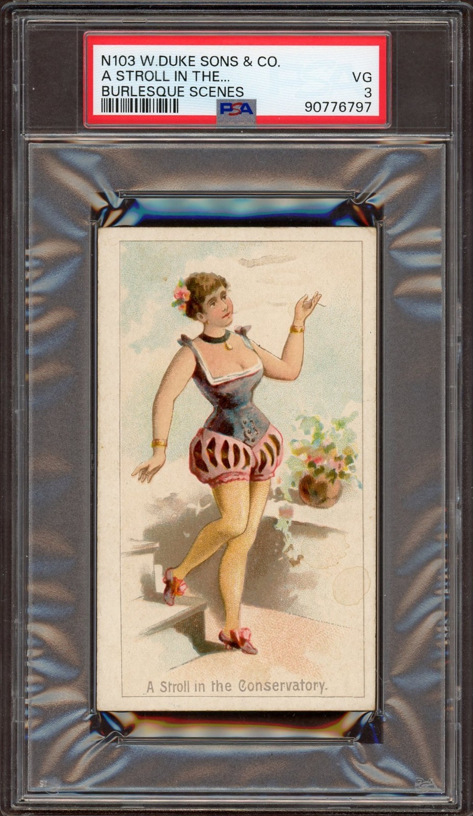N103 W. Duke Sons & Co Burlesque Scenes (PSA 3 VG) A Stroll In The Conservatory