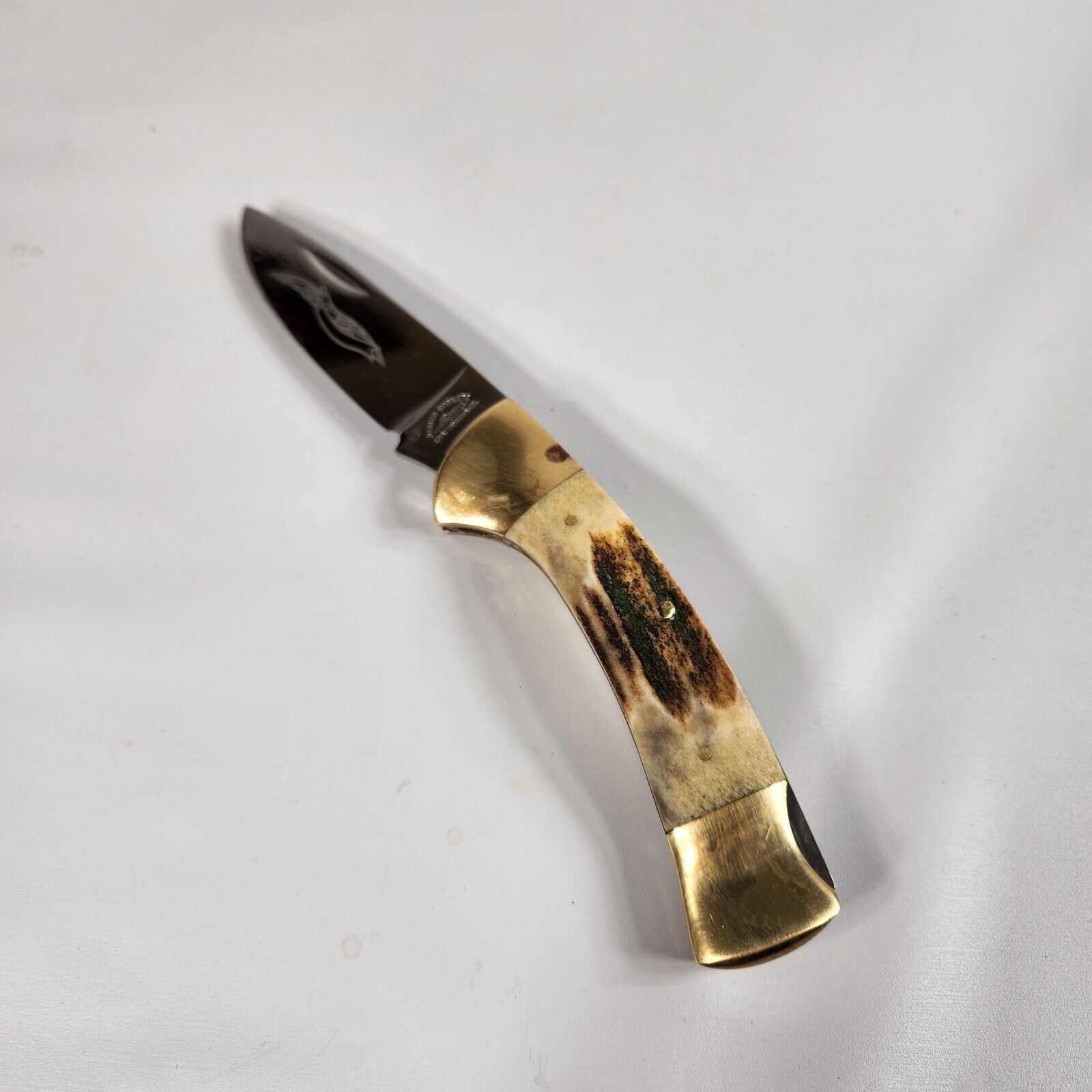 Rare Vintage Parker Brothers K116 Stag lockback Knife