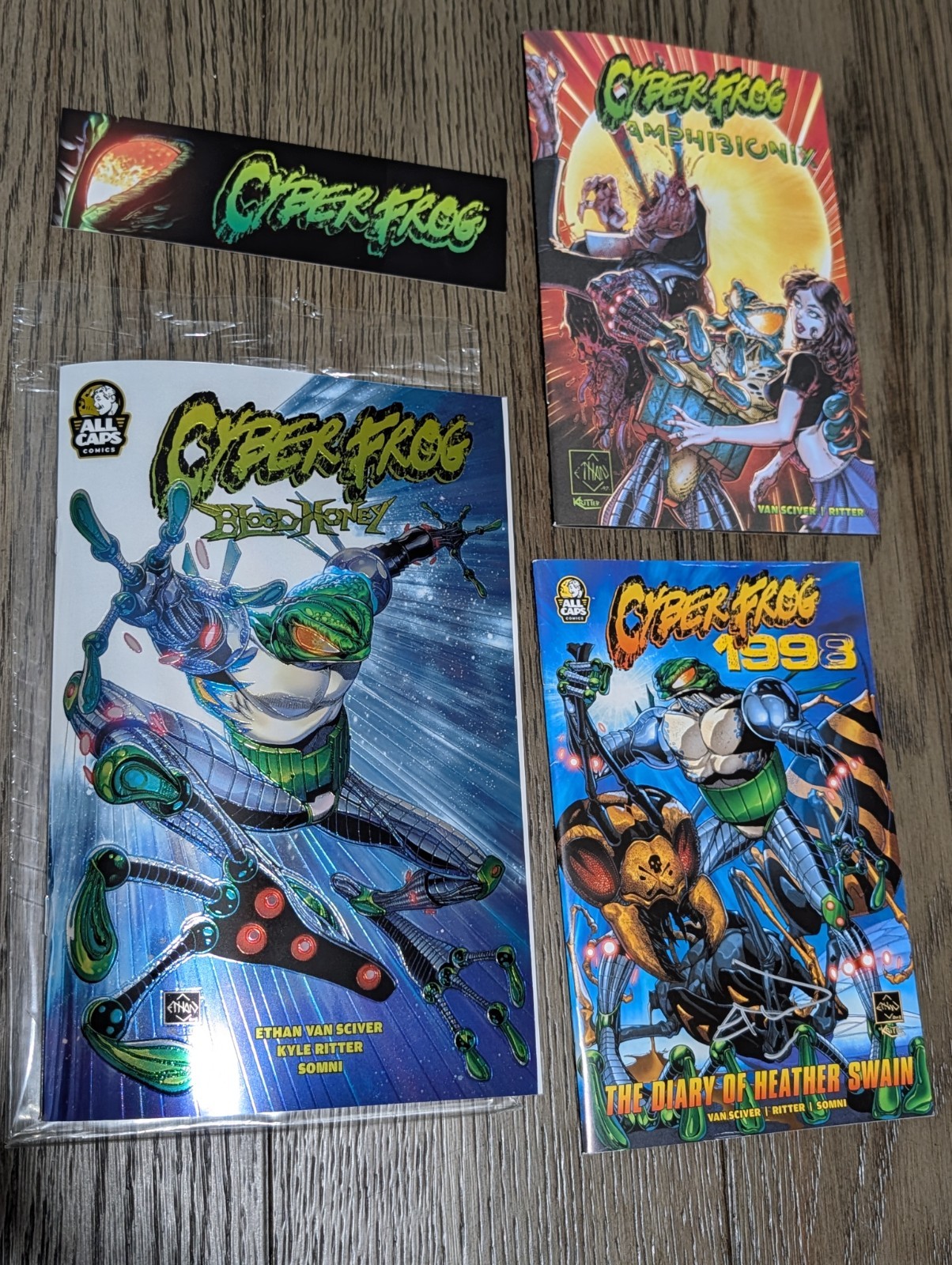 Cyberfrog Bloodhoney Set | Original Chromium Cover Plus the 1998 Ashcan | Signed