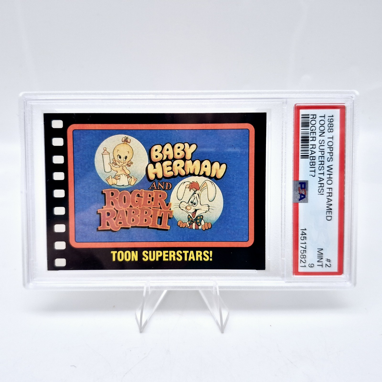 1988 Topps Who Framed Roger Rabbit #2 Toon Superstars PSA 9 Pop 1 Baby Herman 