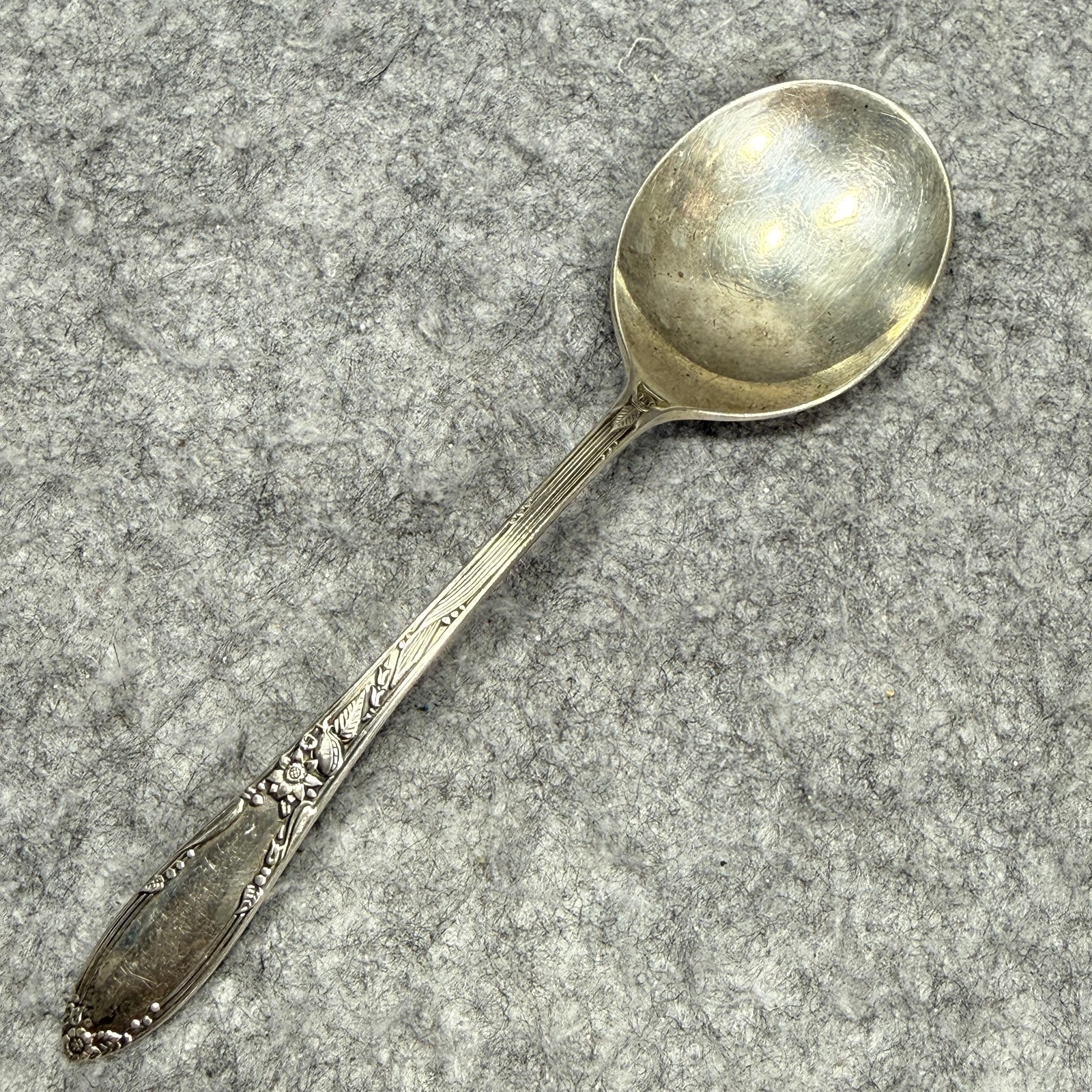 Oneida Sterling Silver Soup Spoon Virginian 33g Vintage Silverware No Monogram
