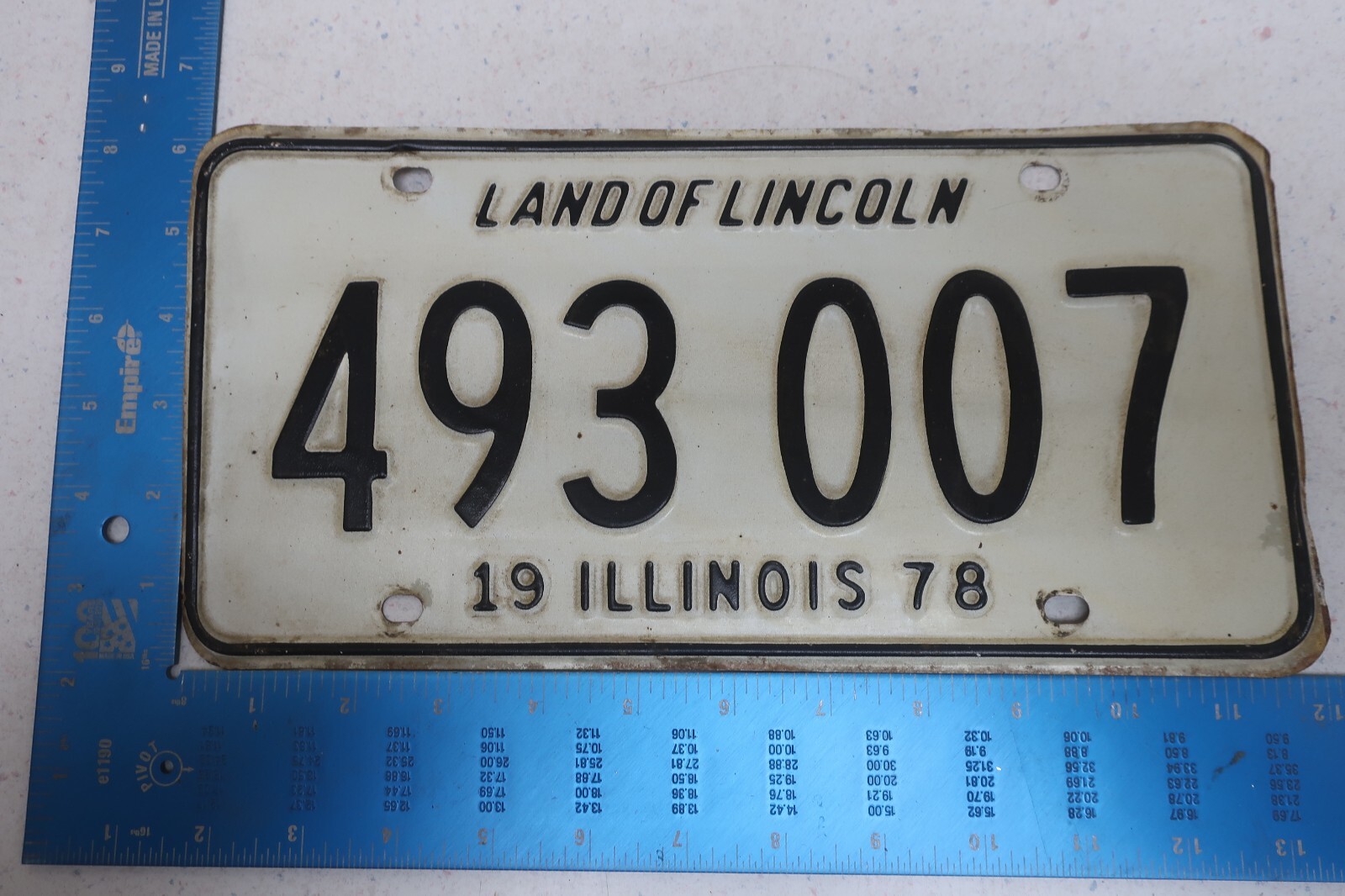 Illinois License Plate Tag IL 1978 78 493 007