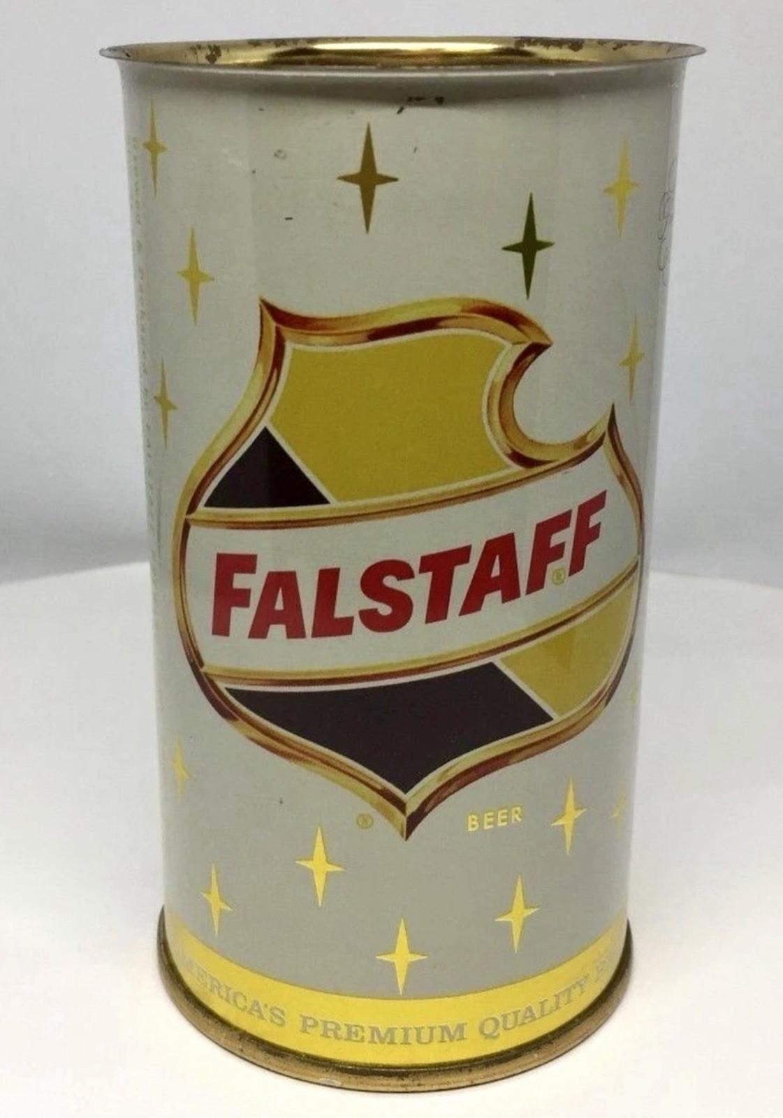 Falstaff Flat Top Beer Can Empty 12 oz St. Louis MO, No Lid, Exc. Cond 1959 Vtg
