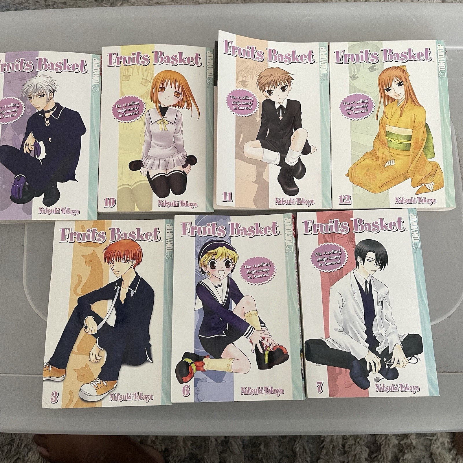 Fruits Basket Manga Set English Natsuki Takaya Tokyopop Volumes 3, 6-7, 8-12
