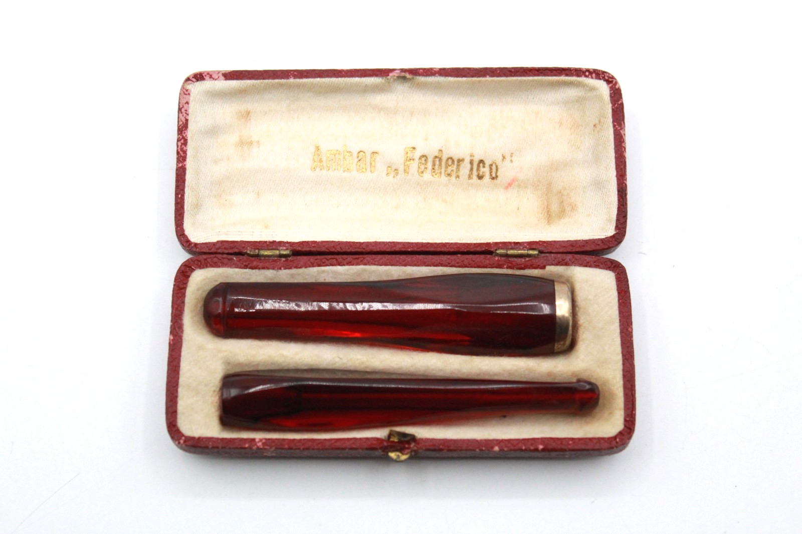 Vintage Ambar Federico 2 Piece Cigarette Holder
