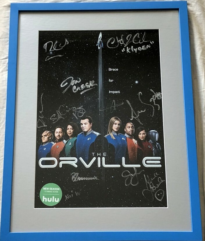 Orville cast signed 2019 SDCC poster FRAMED Scott Grimes Adrianne Palicki +7 JSA Orville cast signed 2019 SDCC poster FRAMED Scott Grimes Adrianne Palicki +7 JSA