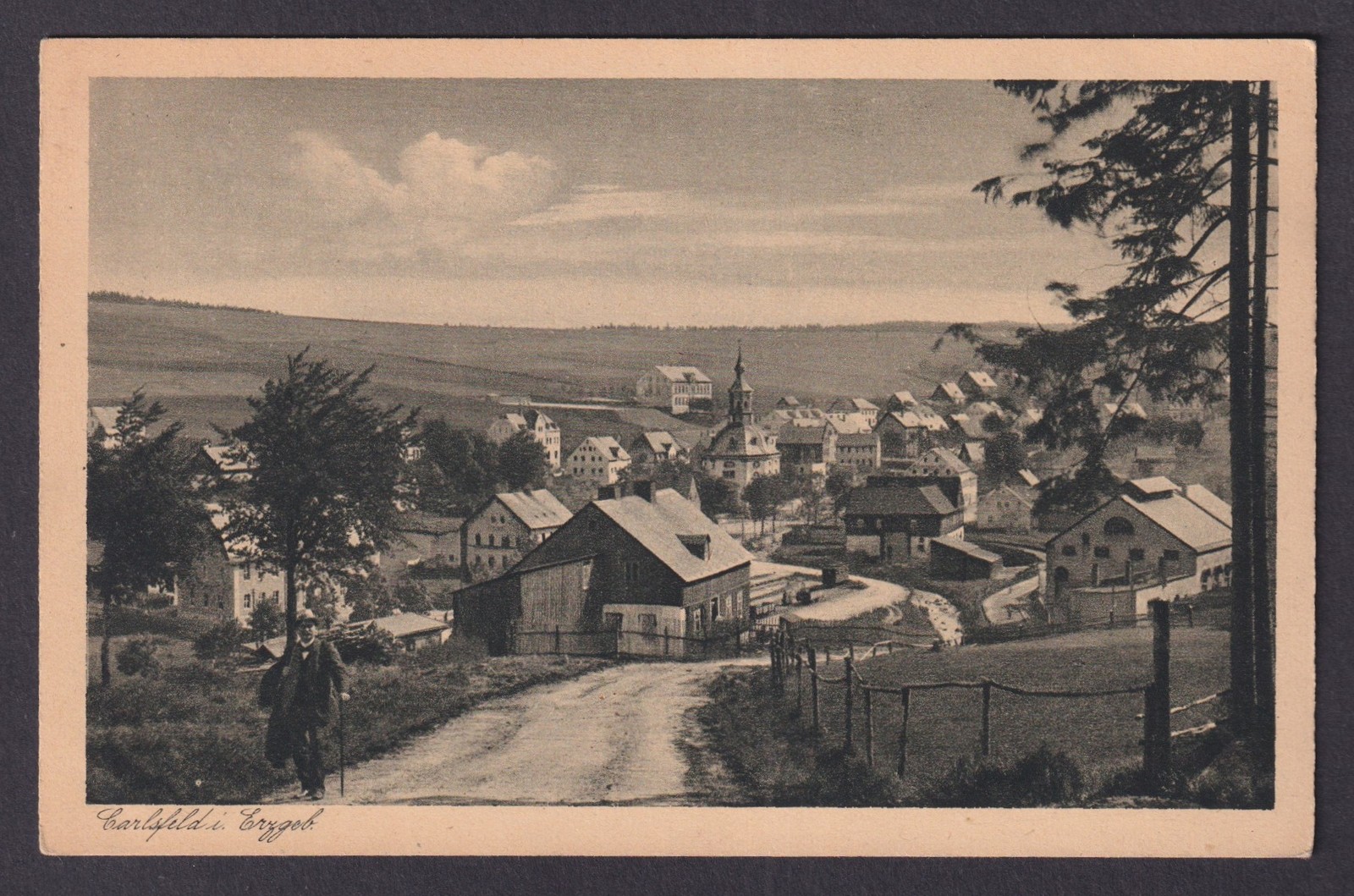 Germany postcard Carlsfeld Erzgebirge Saxony ski resort