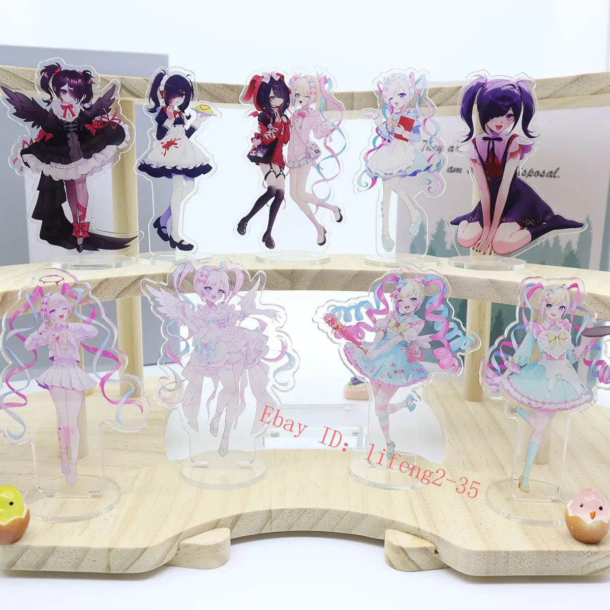 9Pcs/set Needy Girl Overdose Rain Ame-Chan Acrylic Figure Standing Model