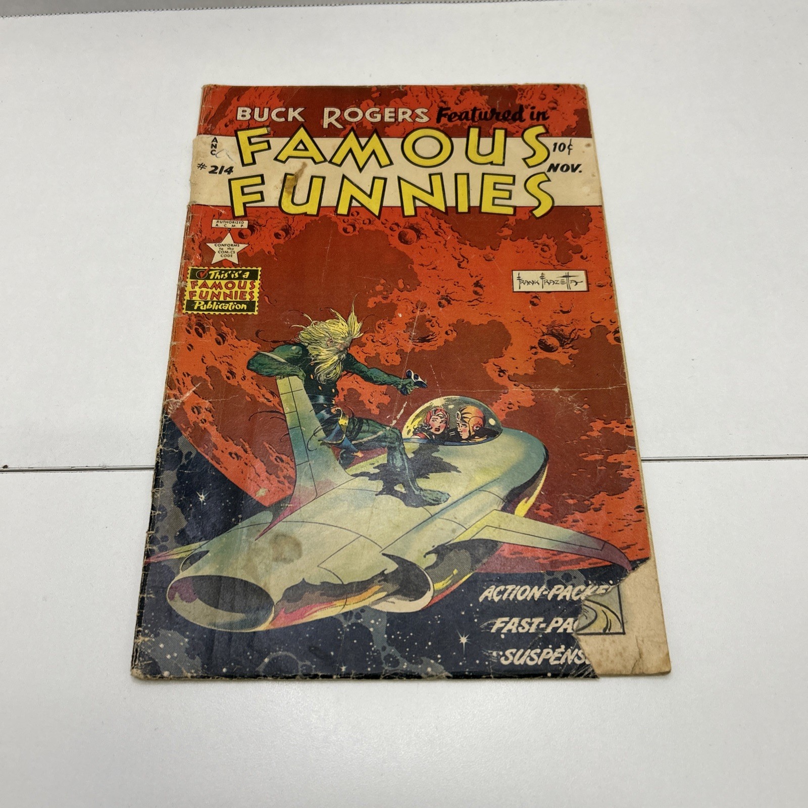 Famous Funnies #214 Classic Frank Frazetta BUCK ROGERS 1954 RARE SEE PHOTOS
