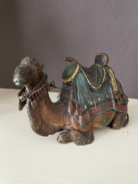 Rare antique cold painted Vienna bronze by Franz Bergmann