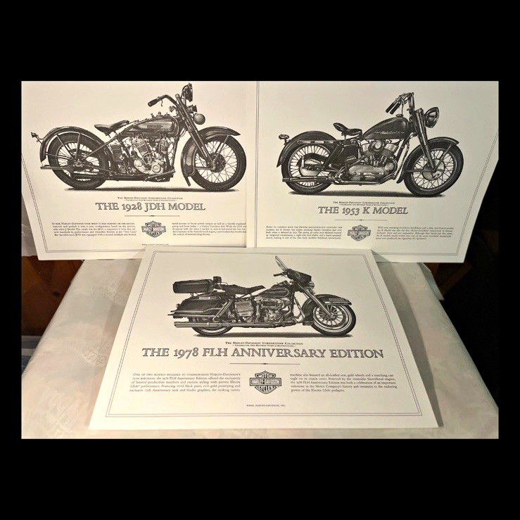 Harley Davidson Art Print Lot 3 - 100th Anniversary Cornerstone Collection Harley Davidson Art Print Lot 3 - 100th Anniversary Cornerstone Collection