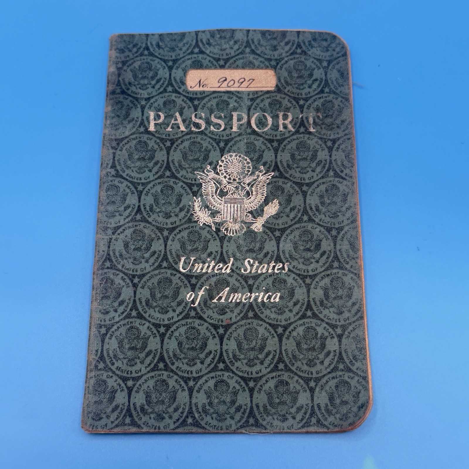 1946 US Military Dependent Passport WWII Era France Visas Stamps Original