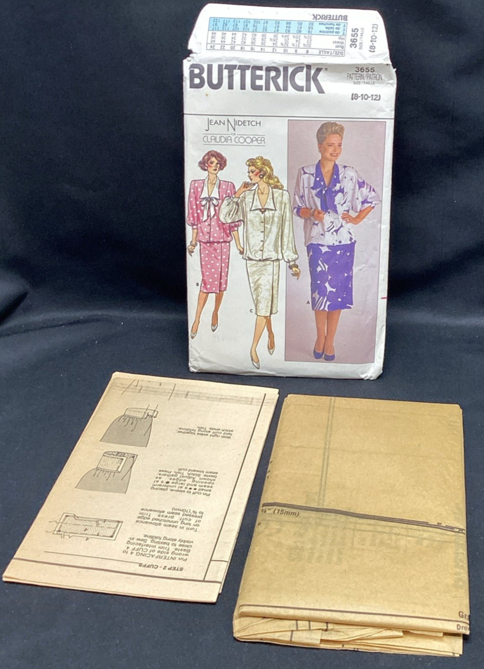 Vtg Sewing Pattern, Butterick 3655 dress, 8-12, Uncut - ships free