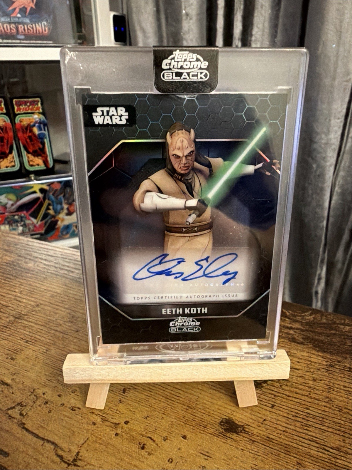 EETH KOTH 2024 Topps Chrome Black Star Wars Light Side AUTO Card Disney Jeff