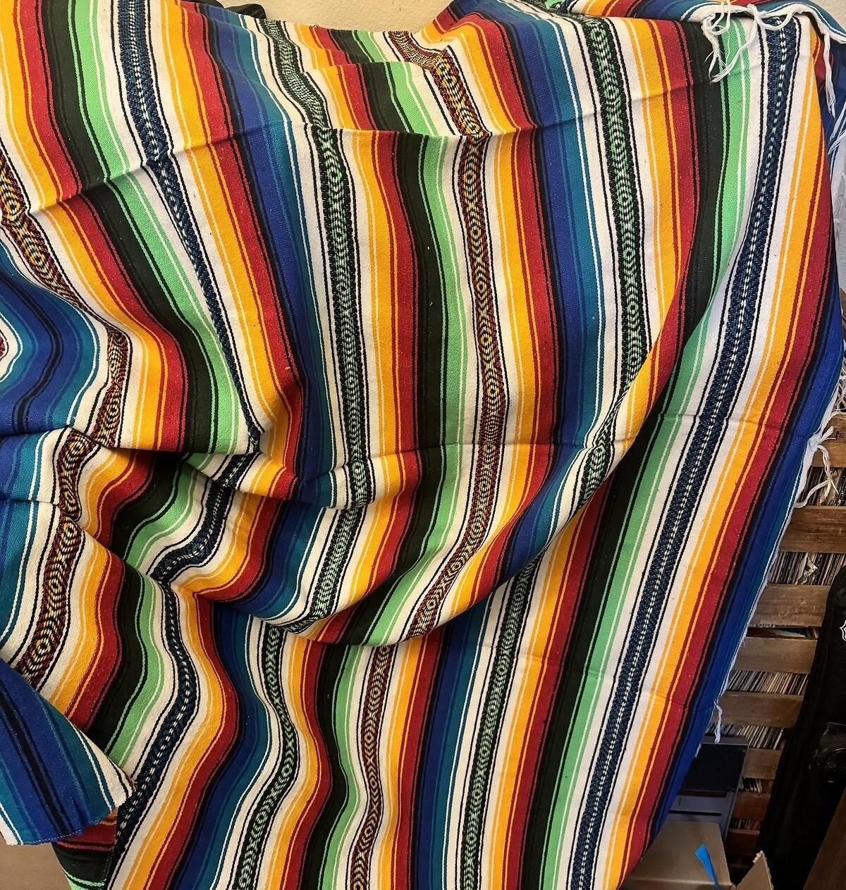 Authentic Large Mexican Blanket Sarape Serape 84 x 60 Inches summer beach Authentic Large Mexican Blanket Sarape Serape 84 x 60 Inches summer beach