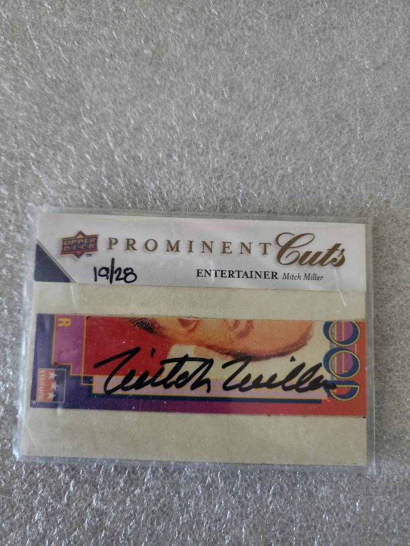 2009 Upper Deck Prominent Cuts Mitch Miller Cut Signature Auto /28 PC-MMO PSA DN