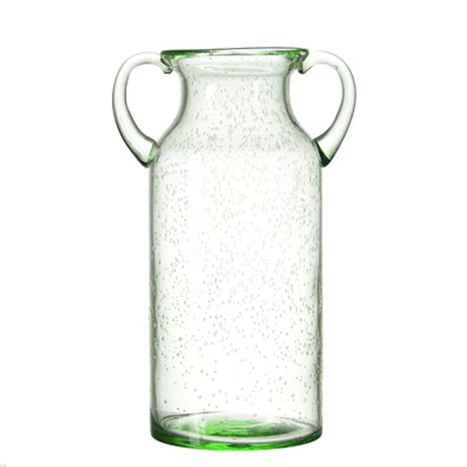 JSY-UP Large Clear Glass Vase Double Ear And Decorative Handmade Filler