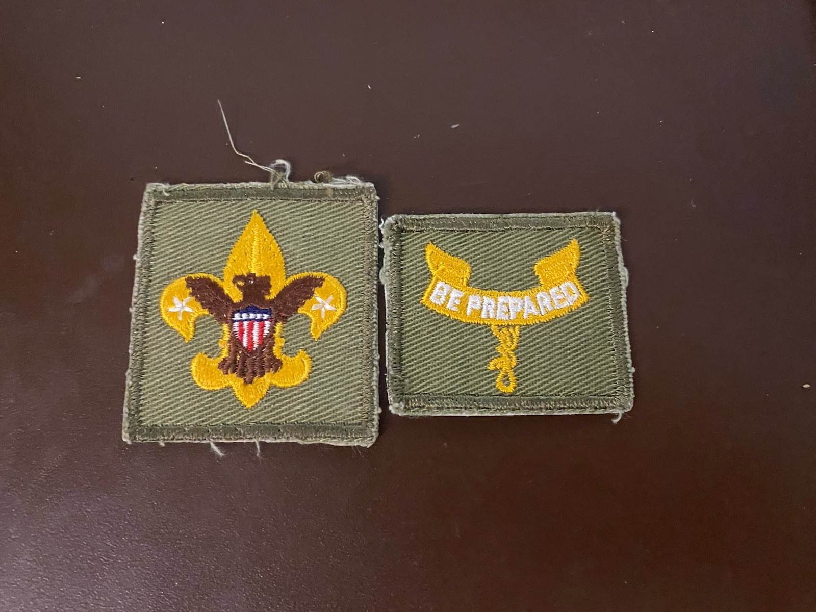1960’s tenderfoot and second class rank patch BSA gauze back