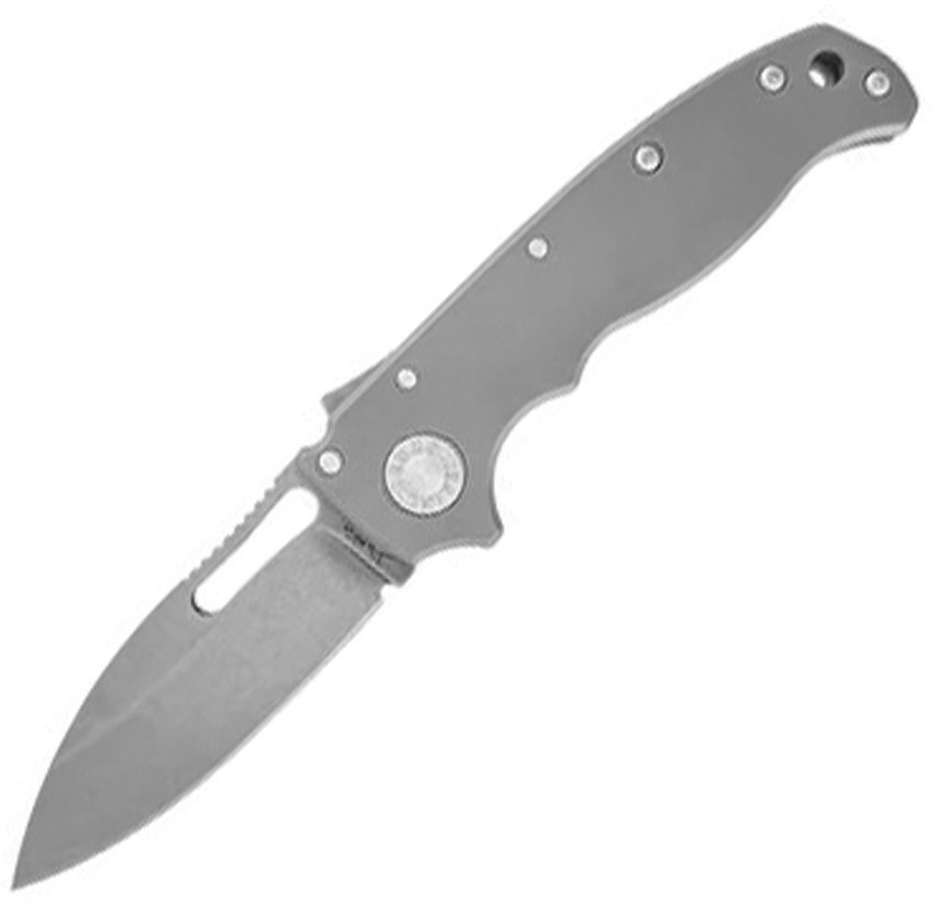 Demko AD20.5 Shark Lock Smooth Ti Folding Knife Gray