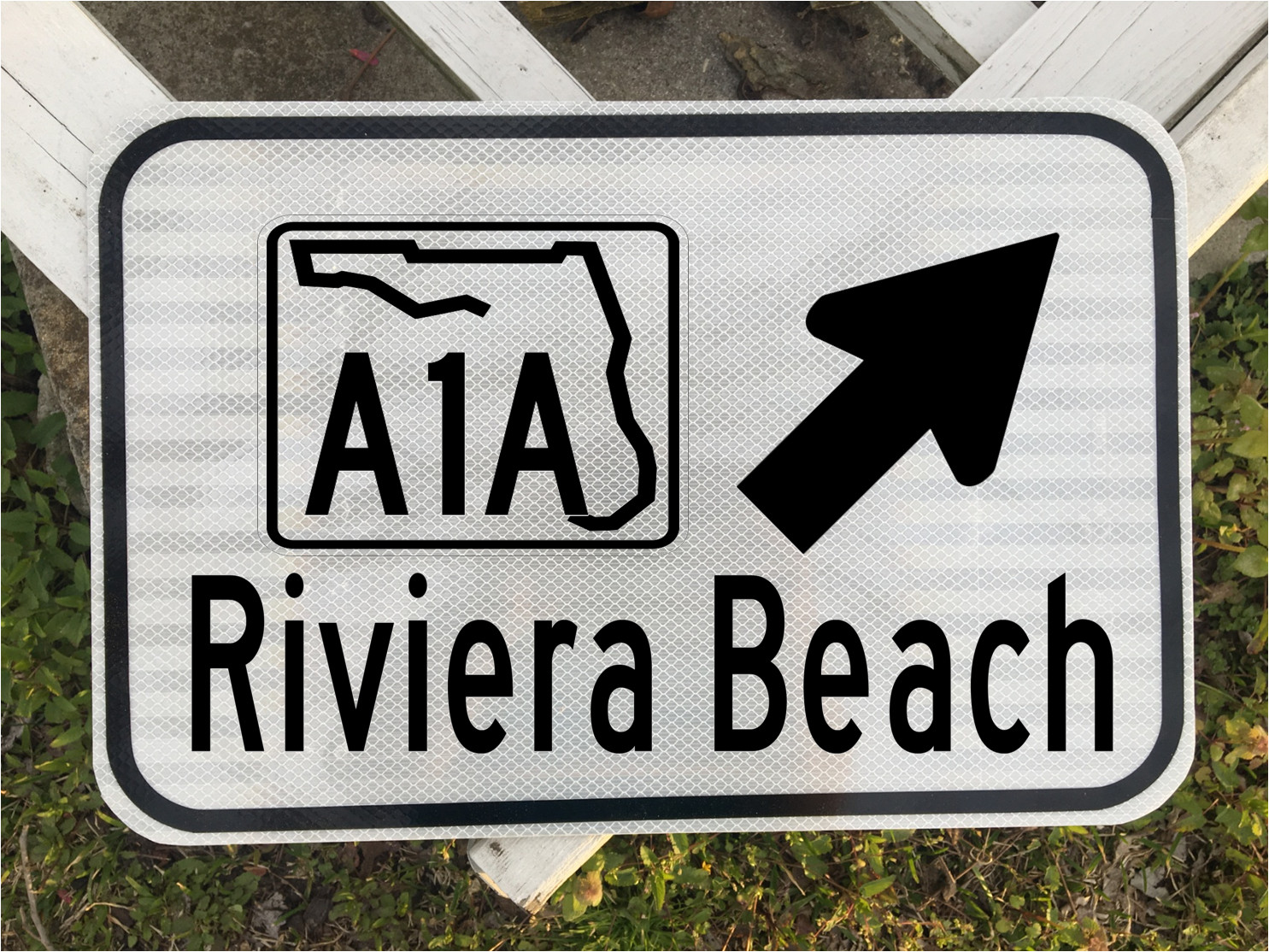 RIVIERA BEACH FLORIDA A1A Highway road sign 12