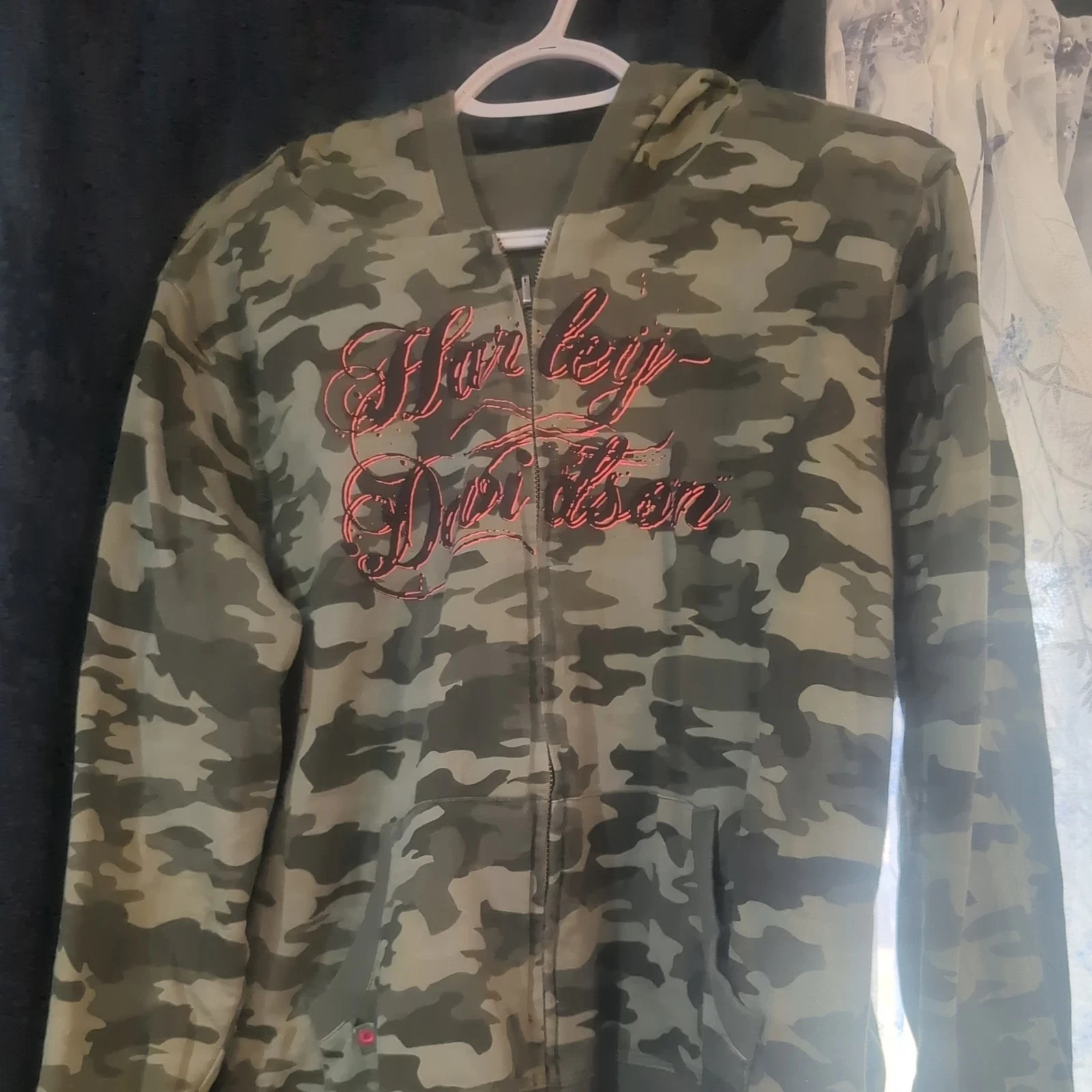 Harley Davidson Reversible Green Jacket Size Large