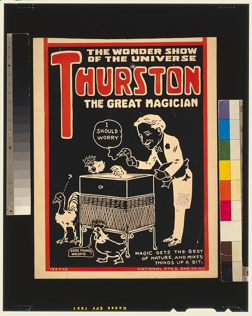 Photo:Thurston Great Magician 1920s Wonder Show of the Universe Poster