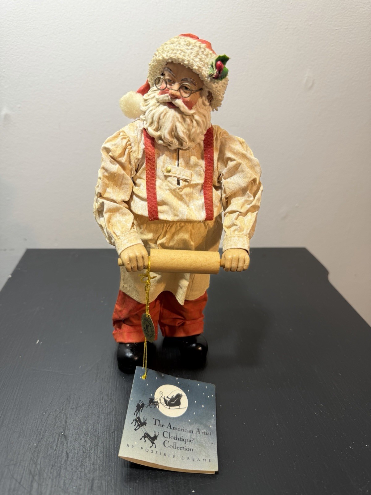 Possible Dreams Clothtique Santa Cookie Maker 10”Christmas Santa Claus 1997 Rare