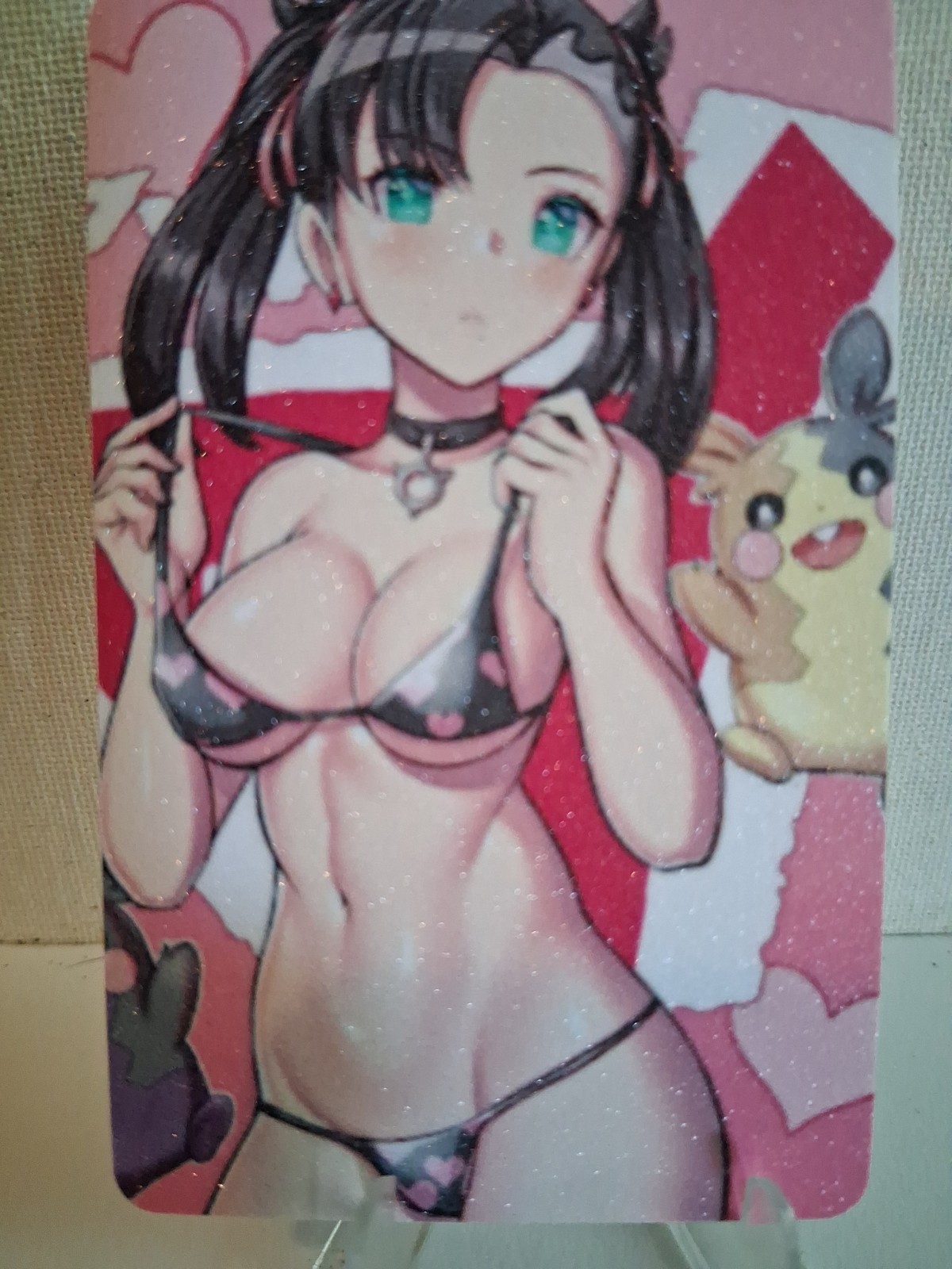 Pokémon Marnie Glitter Anime Trading Card 