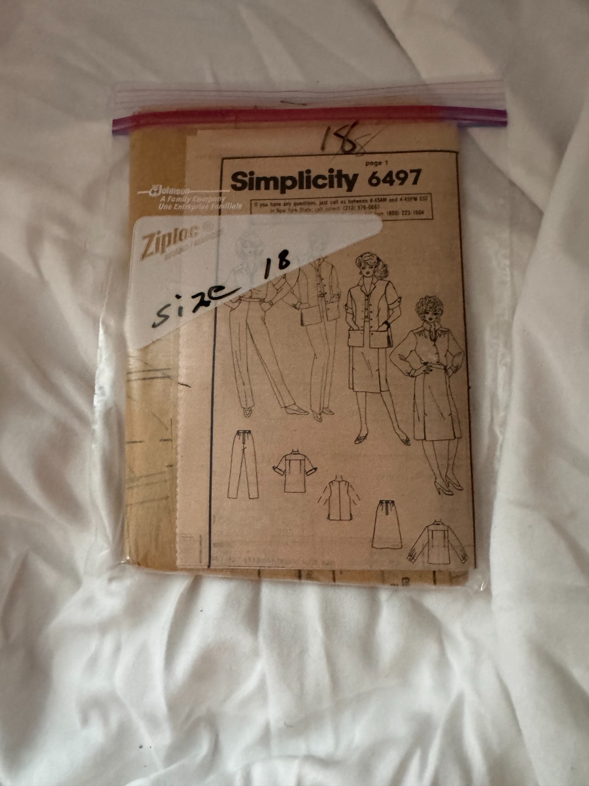 Vintage Simplicity Sewing Pattern 6497