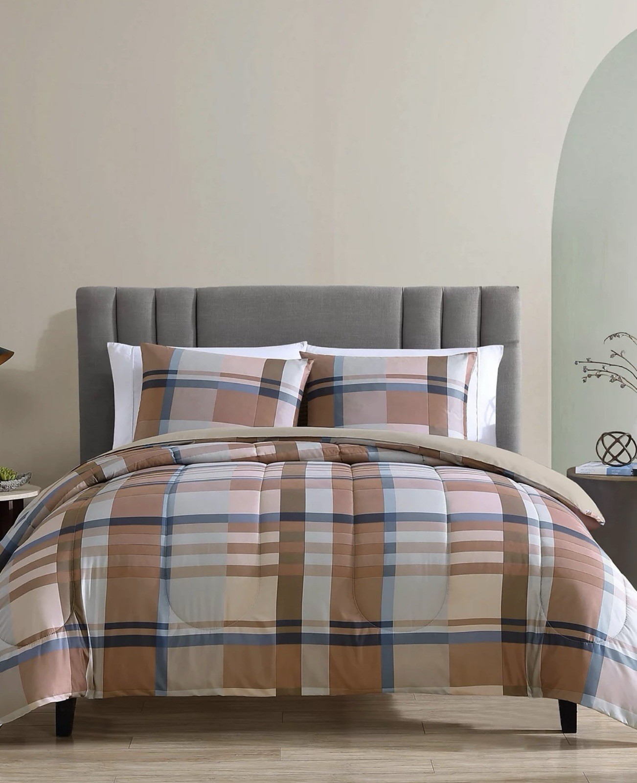 Hallmart Collectibles Harper Plaid 3-Pc. Comforter Set Full/Queen