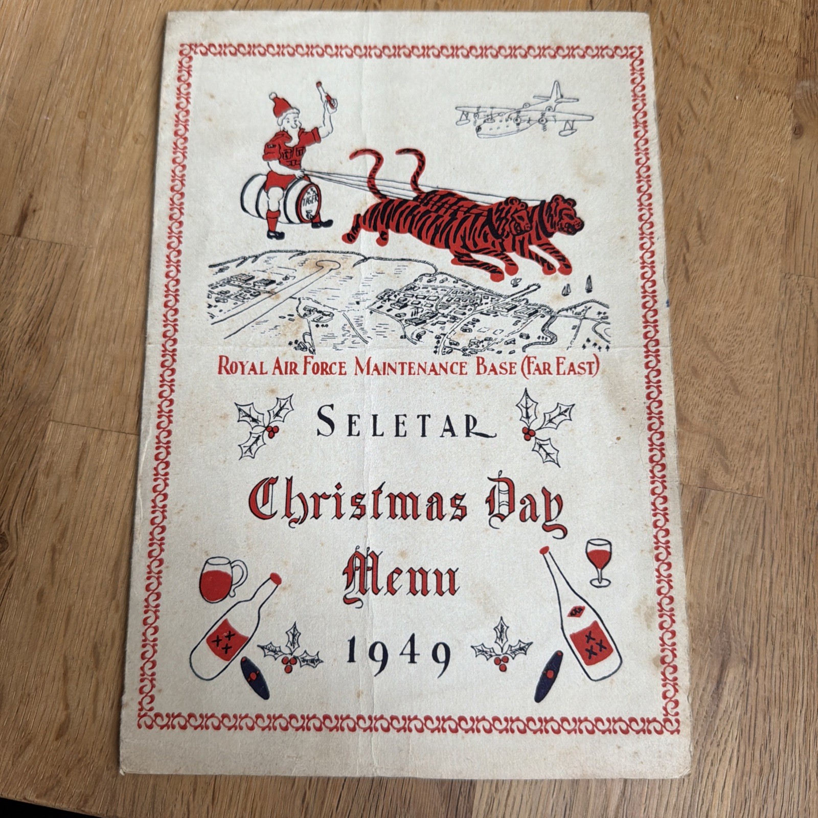 1949 RAF Seletar Singapore Christmas Day Menu – Far East Maintenance Base 1949 RAF Seletar Singapore Christmas Day Menu – Far East Maintenance Base