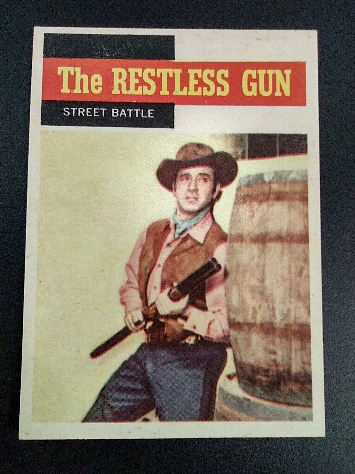 1958 Topps TV Westerns The Restless Gun #56 Street Battle John Payne Vint Bonner