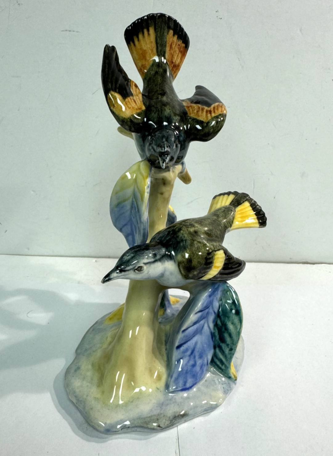 Stangl Pottery Bird Double Redstarts #3490 Figurine Mint Bright Colors