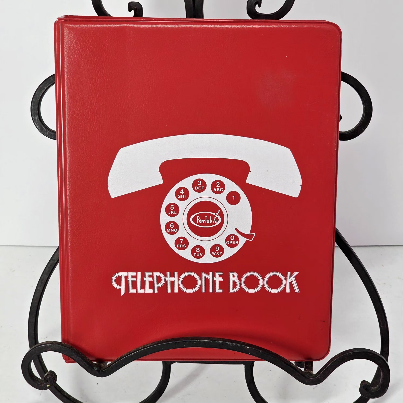 Pen-Tab Vintage 1960's Telephone Book Brand New Rare Phone Memorabilia In Red