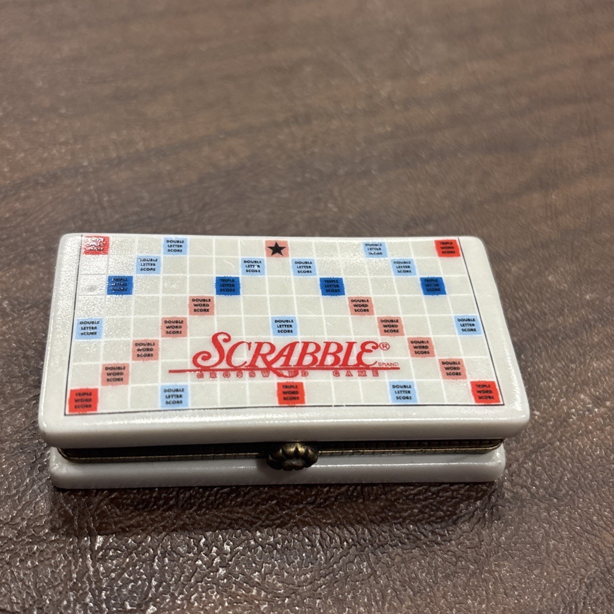 Vintage 1999 Midwest of Cannon Falls Scrabble Game Trinket Box With Trinket 