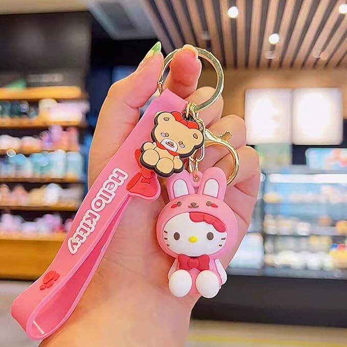 Cute Hello Kitty Kuromi My Melody Cinnamoroll Keychain