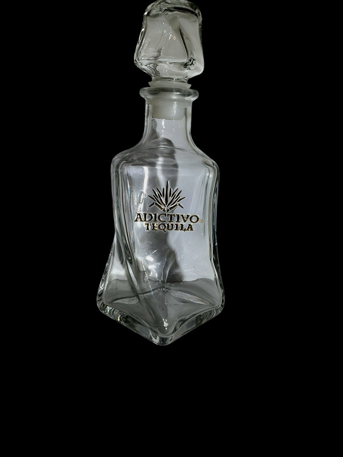 Adictivo doble reposado Tequila Bottle 750ml EMPTY With Topper Flask
