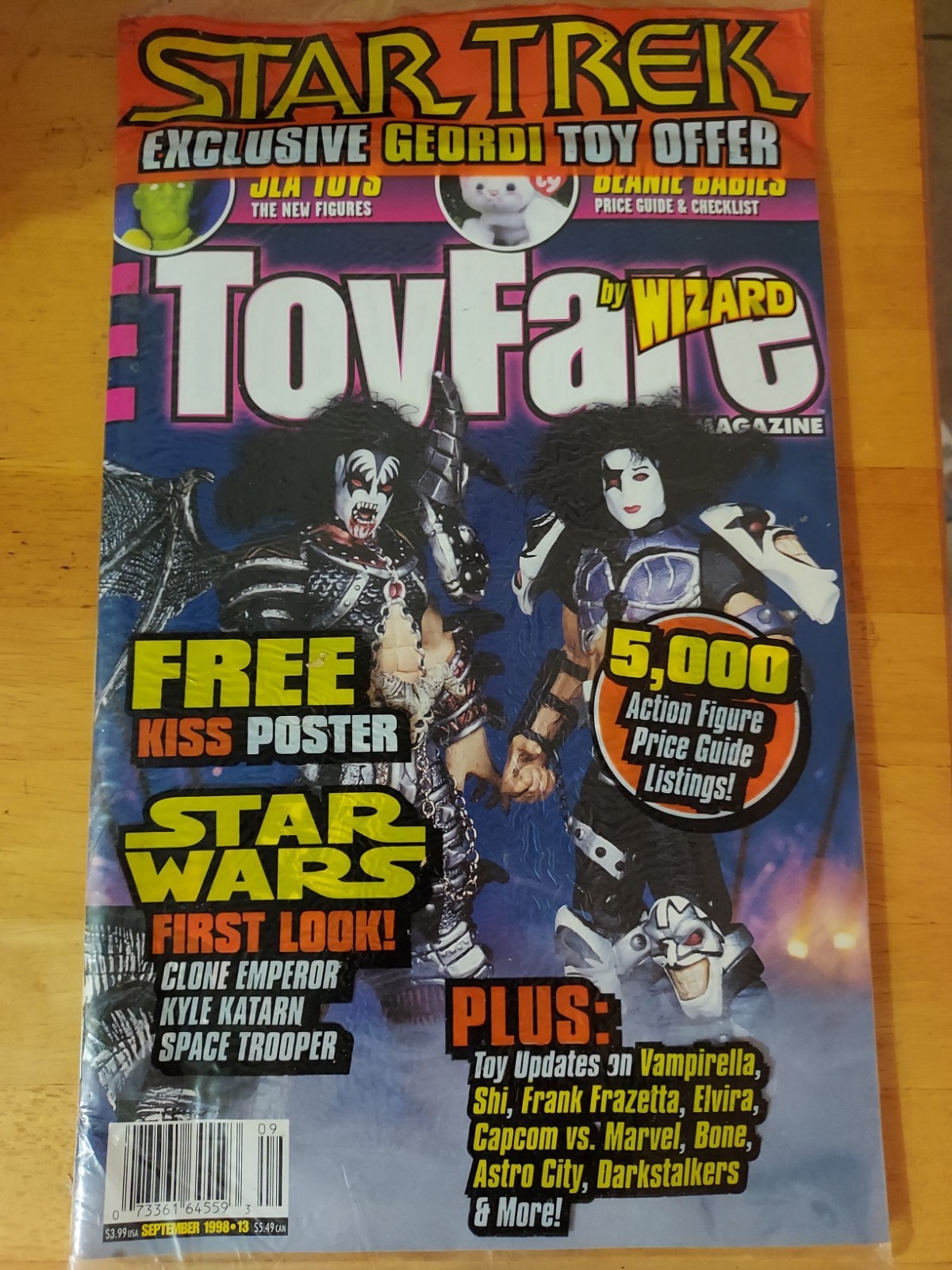 Toyfare By Wizard Magazine Sept 1998 Sealed With Kiss Poster