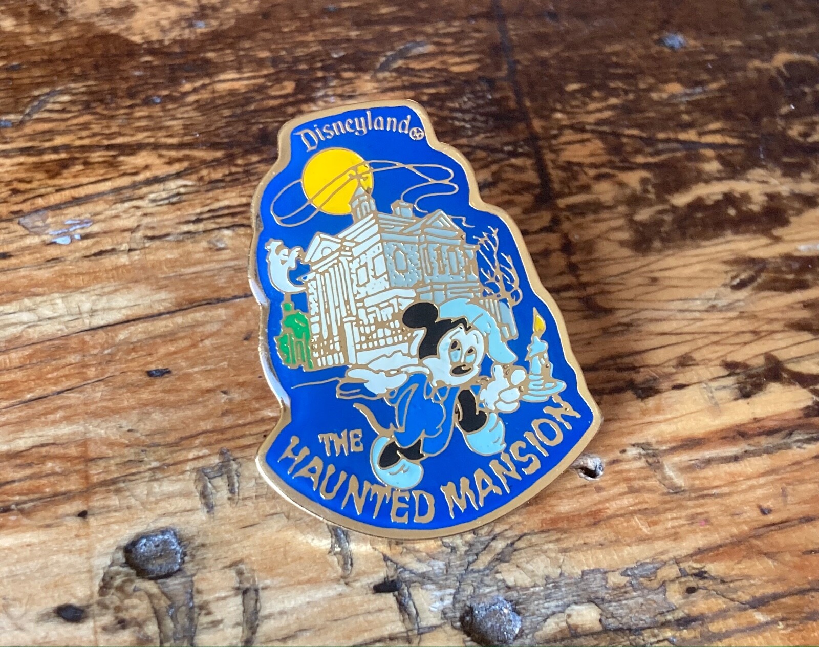 RARE Vtg 1980s Disneyland Haunted Mansion Mickey Mouse 1st Edition Original Pin