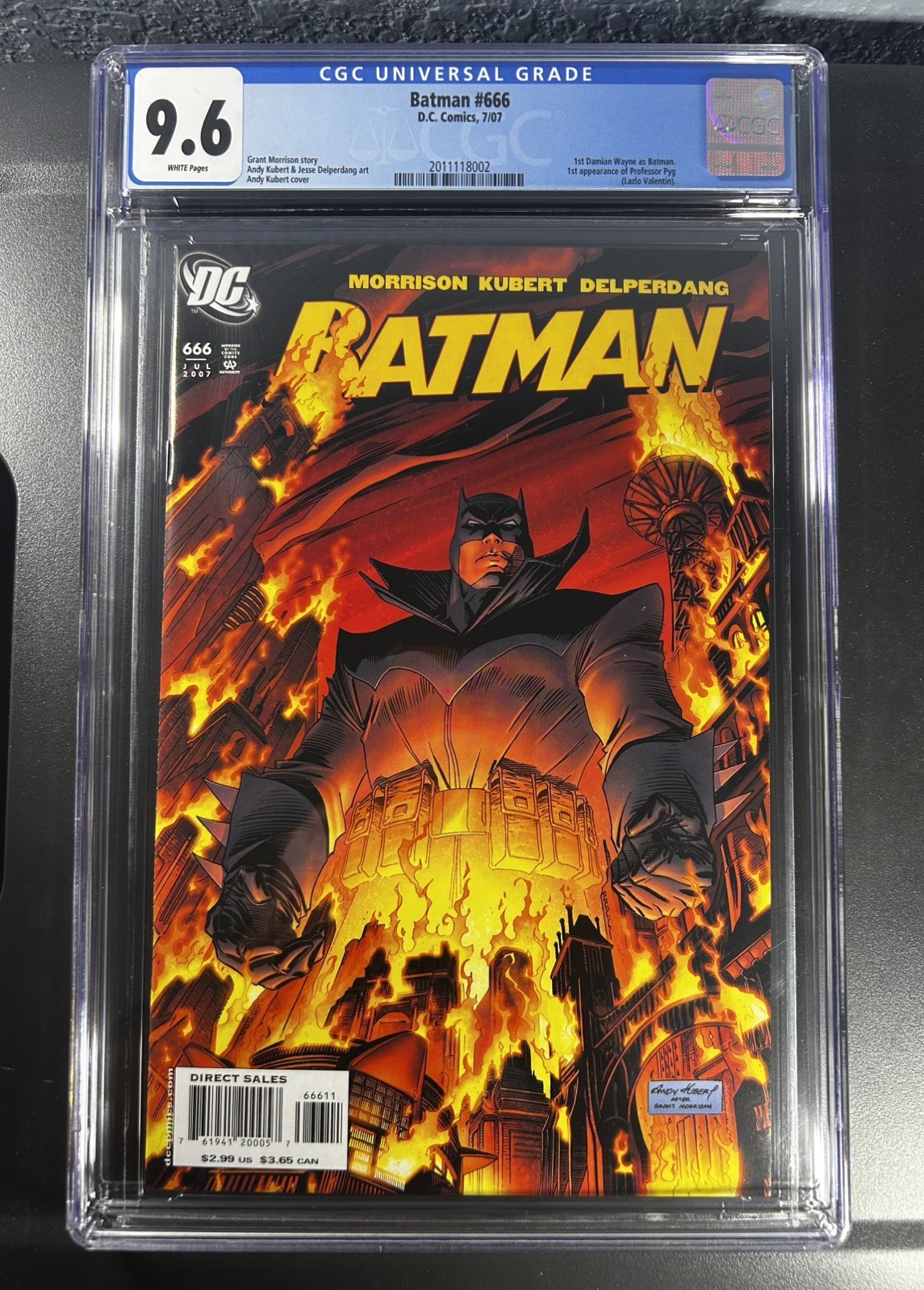 BATMAN #666 CGC 9.6 WP V1 DC 2007 1ST DAMIAN WAYNE AS BATMAN 1ST PROFESSOR PYG BATMAN #666 CGC 9.6 WP V1 DC 2007 1ST DAMIAN WAYNE AS BATMAN 1ST PROFESSOR PYG